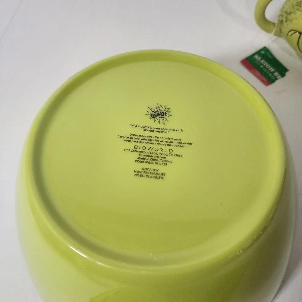 2023 Dr Seuss Grinch Tray Bowl Mug Set Christmas Tableware